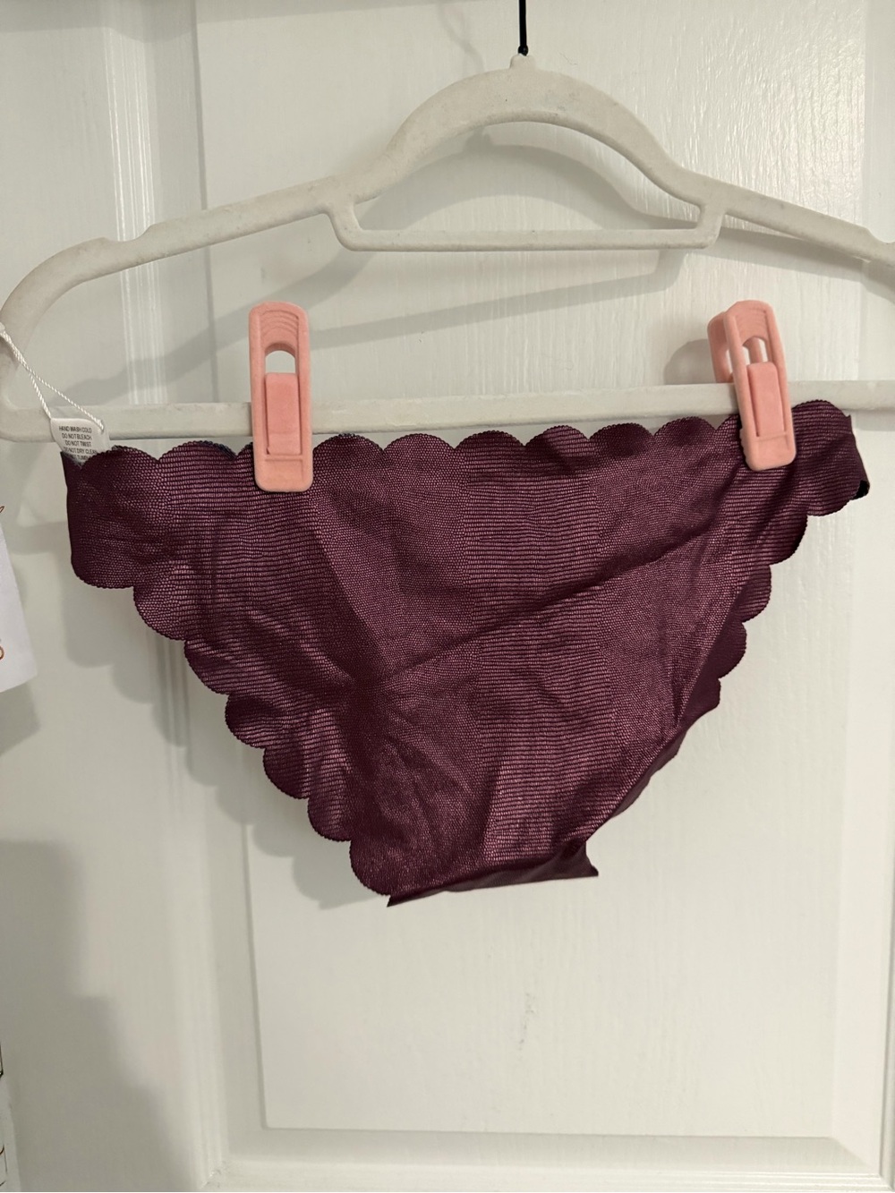 Reversible Pilyq Scalloped Bikini Bottoms in Plum